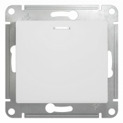 Одноклавишный переключатель с подсветкой 10А механизам SE Glossa, белый