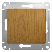 Кнопка 10А механизм SE Glossa, дерево дуб