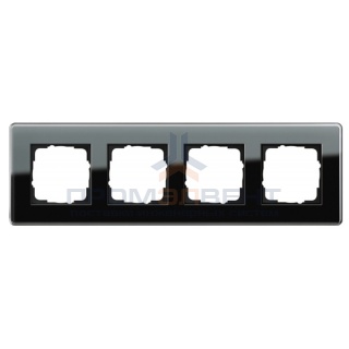 Рамка 4-ая Gira Esprit Glass C Черное стекло