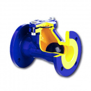 Клапан обратный шаровой Zetkama 400 D - Ду400 (ф/ф, PN10, Tmax 70°C, исполнение №55)