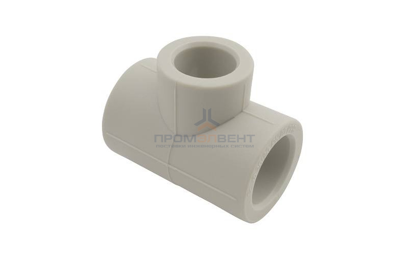 Тройник переходной FV-Plast - 63 × 40 × 63 (для полипропиленовых труб под пайку, цвет серый)