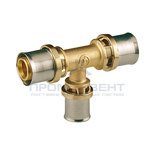 Тройник переходной Giacomini RM151 - 32x3.0 x 26x3.0 x 32x3.0 (прессовой, для металлопластик.труб)