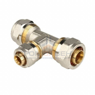 Тройник переходной STOUT - 16 x 20 x 16 (винтовой, для металлопластиковых труб)