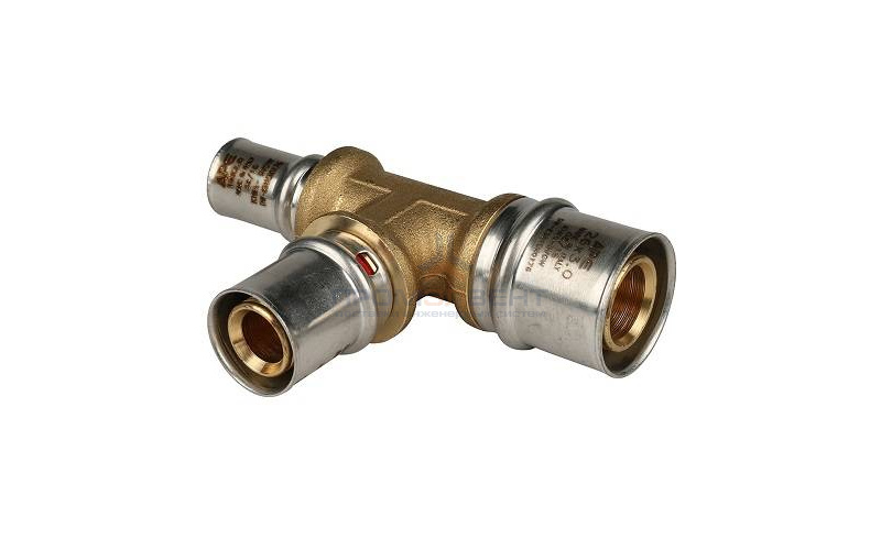 Тройник переходной STOUT - 32 x 26 x 26 (прессовой, для металлопластиковых труб)