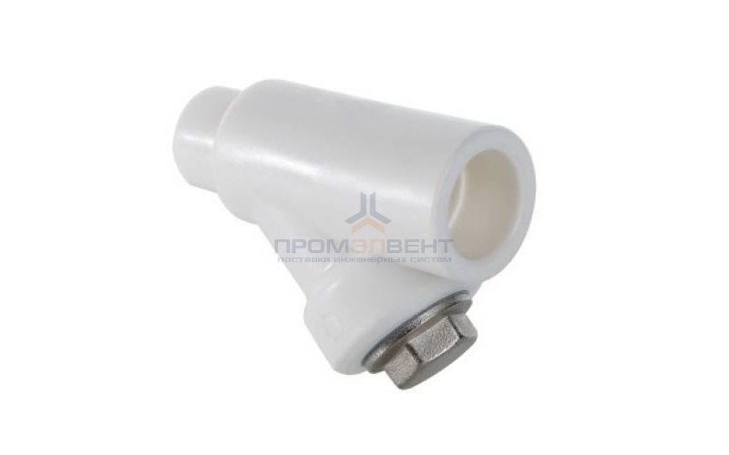 Фильтр грубой очистки VALTEC VTp.787 - 25 (под пайку внутренняя/наружная для полипроп.труб, белый)