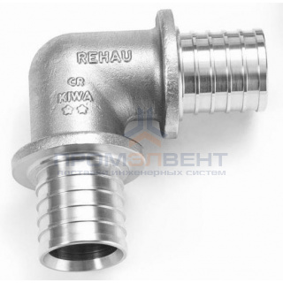 Отвод 90° REHAU - 25 (латунь, для труб из сшитого полиэтилена RAUTHERM S)
