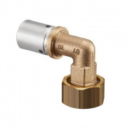 Переход на накидную гайку угловой Oventrop Cofit P - 26x3.0 x 3/4" (прессовой, бронза)