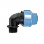 Переход на наружную резьбу угловой UNIDELTA 1008 - 25 x 3/4" (для труб ПНД, резьба пластиковая)