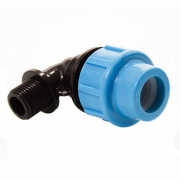 Переход на наружную резьбу угловой ДЖИЛЕКС - 20 x 1/2" (винтовой, для труб ПНД)