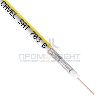 Кабель коаксиальный Cavel SAT 703 B GI с желтой полосой CU 75 Ом [бухта 100м]