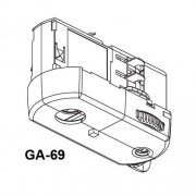 GA69-2 Мультиадаптер Nordic 6А, 250V черный (нагрузка до 5 кг)