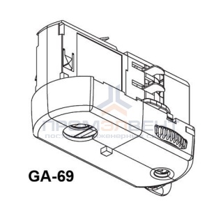 GA69-3 Мультиадаптер Nordic 6А, 250V белый (нагрузка до 5 кг)