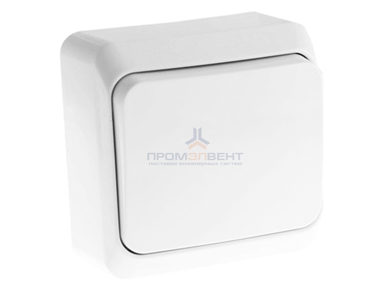 Выключатель одноклавишный Этюд белый [уп 25 шт]