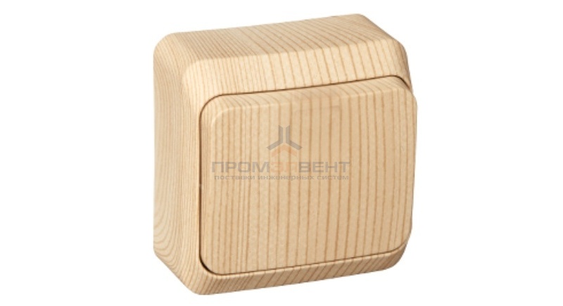Переключатель одноклавишный Этюд сосна [уп 25 шт]