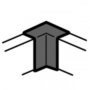 Внутренний угол 100х50 неизменяемый 90° Legrand METRA