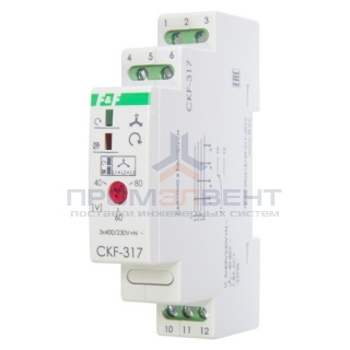 Реле контроля наличия/асимметрии/чередования фаз CKF-317 асим 40-80В, задерж. откл. 3-5с, 1NO/NC