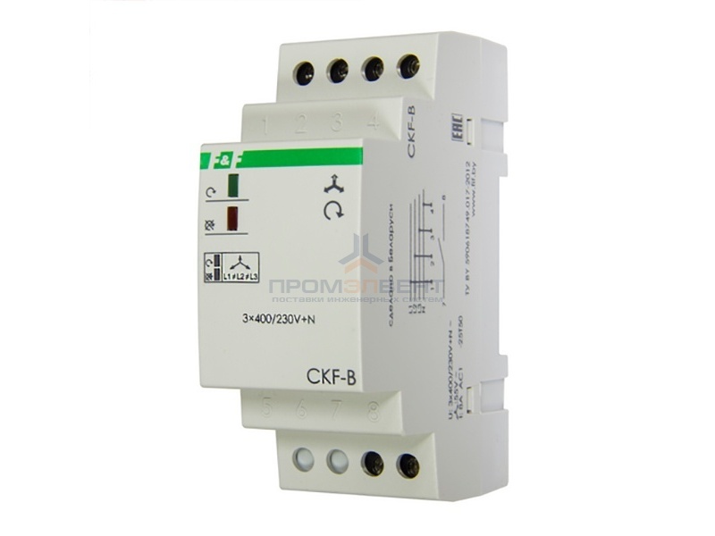 Реле контроля наличия/асимметрии/чередования фаз CKF-B асимметрия 55В, задержка отключения 3-5с, 1NO
