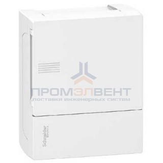 Бокс навесной Schneider Electric Mini Pragma 6 модулей с белой дверью с клемниками N+PE