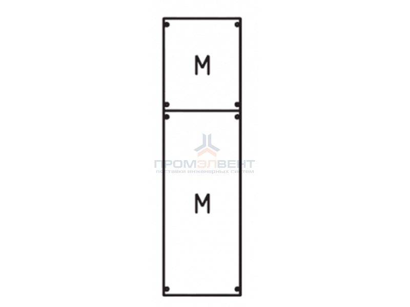 Панель с монтажной платой 1ряд/6 реек