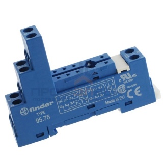 Розетка Finder 95.75 с винтовыми клеммами для реле 40.51/40.52/40.61/44.52/44.62 (с зажимной клетью)